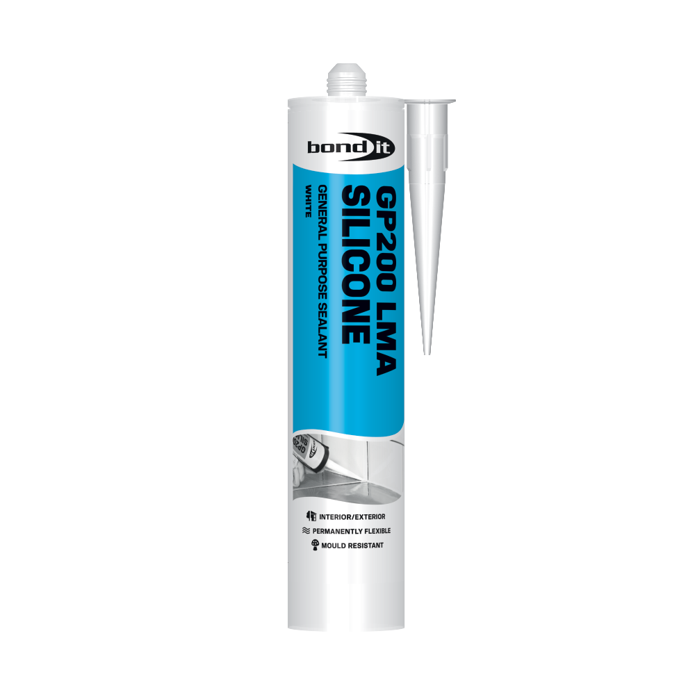 BONDIT GP200 CONTRACTORS GRADE SILICONE SEALANT WHITE C3 st